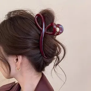 Elegante dunkelrote Haarklammer für Damen, große Haarklammer Haarschmuck Accessoire.