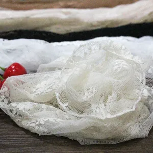 white lace trim fabric hollow out mesh ruffle DIY sewing material clothing accessory