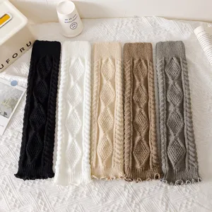 Scaldamuscoli in maglia donna inverno spessi caldi calzini JK Y2K estetica 5 colori