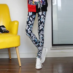 Women high stretch butterfly printed leggings casual autumn slim long pants new