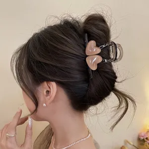 Sommer süße Herz Haarklammer minimalistisches Haaraccessoire für Damen elegante Hochsteckfrisur
