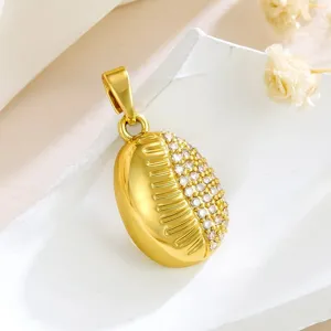 Exquisiter 18K vergoldeter Mikropavé Zirkonia Anhänger für DIY Schmuckherstellung Detailansicht