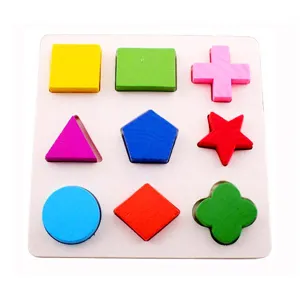 Holzgeometrische Form Sortier- und Zuordnungs-Puzzle-Spielzeug für frühes kindliches Lernen.