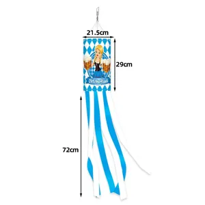 Manga de viento Oktoberfest bandera colgante para fiesta de la cerveza decoración exterior.