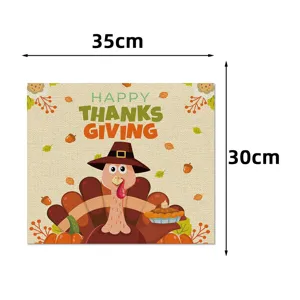 Σουπλά Thanksgiving φθινόπωρο γιορτή συγκομιδής γαλοπούλα διακόσμηση τραπεζιού 35x30cm