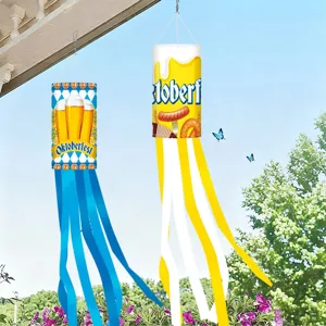 Manga de viento Oktoberfest decoración bandera colgante exterior fiesta bávara