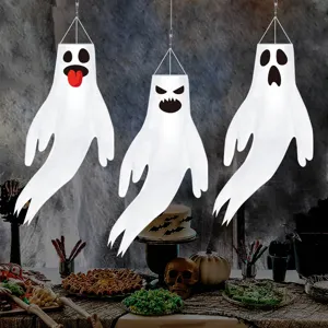 Halloween hanging ghost windsock flag outdoor decoration party ghost prop spooky decor