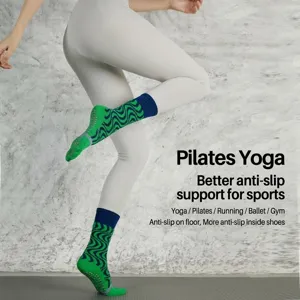 Anti-slip yoga socks with five toe design, breathable cotton for pilates, fitness and sports workouts.