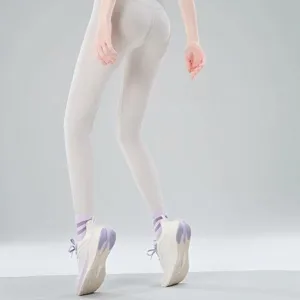 Women's non-slip yoga socks for indoor fitness, pilates, and running with grip.