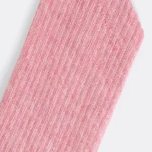 Rosa Yoga Socken Detail Stoff Textur, atmungsaktiv und bequem fur Fitness Pilates Sport.