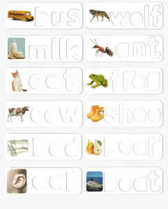 Kids wooden spelling word flash cards educational learning toy with hollow letters