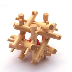 Wooden interlocking puzzle detail shot showing mortise and tenon wooden toy structure clearly.