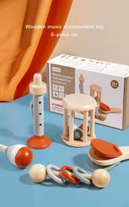 Wooden musical instrument toy set for kids 5-piece early educational baby wooden toys