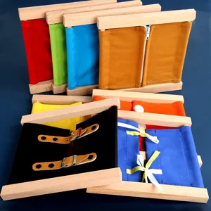 Montessori dressing frames wooden early learning life skills toy set for toddler kids