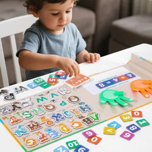 Montessori alfabeto magnetico lettere abbinate bambino educazione precoce gioco di matematica
