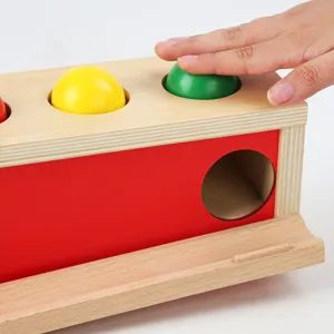 Wooden early education ball hammering toy kids Montessori learning educational toy bench