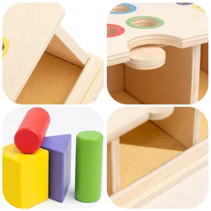 Montessori Wooden Shape Sorting Coin Box Educational Toy for Toddlers Early Learning
