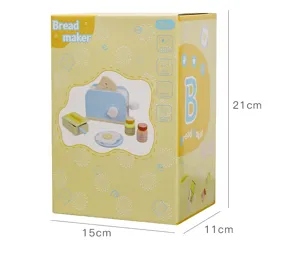 Ensemble de jouets de machine à pain en bois pour enfants grille-pain simulation