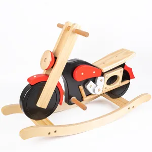 Hölzernes Motorrad Schaukelpferd Spielzeug für Kinder, sicheres Balance-Geschenk.