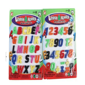Magnetic letters and numbers toy set for kids early educational learning spelling and counting.