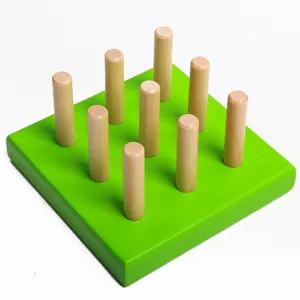 Jouet d'empilement en bois Montessori education precoce tri de formes pour enfants.