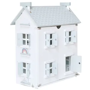 Maison de poupée en bois style nordique jouet pour enfants château de princesse blanc