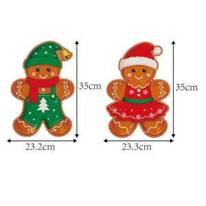 Christmas gingerbread man table mat festive dining table decoration placemat 2pcs