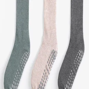 Damen Yoga Stoppersocken rutschfest Pilates Mittelwaden dicke Baumwoll Sportsocken Detail