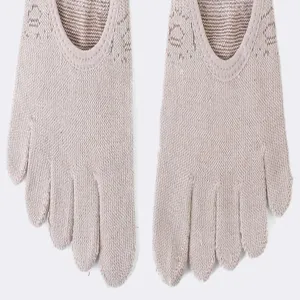 Detailed close-up view of women's five toe yoga socks with breathable knit fabric.