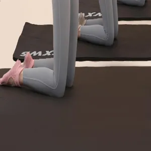 Detailed view of women's non-slip five-toe yoga socks, breathable and comfortable for pilates.