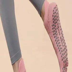 Women five finger yoga socks anti slip pilates socks cotton athletic grip socks breathable