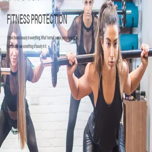 Fitness workout gym scene women doing barbell squats professional sportswear image display