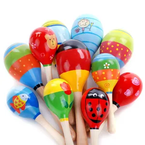 Wooden Maracas Musical Toy Orff Percussion Instrument for Early Childhood Education