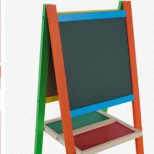 Kids wooden double-sided easel blackboard multifunctional educational toy with storage tray
