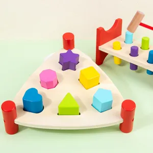 Holz Steckspiel und Klopfbank fruehe Bildung Puzzle Spielzeug fuer Kinder Hauptansicht