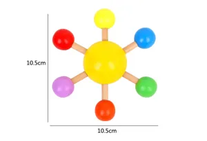 Wooden colorful spinning top toy children educational traditional rainbow sensory decompression toy