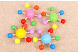 Wooden colorful spinning top toy for kids, traditional retro stress relief educational toy.