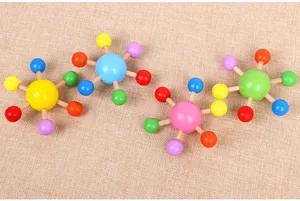Colorful wooden spinning top toy multi-color decompression educational toy for kids