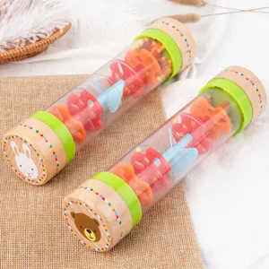 Bâton de pluie en bois pour enfants jouet Montessori instrument de musique fabricant de pluie perles.