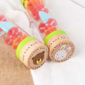 Jouet de bâton de pluie en bois Montessori pour enfants éducation musicale hochet arc-en-ciel.