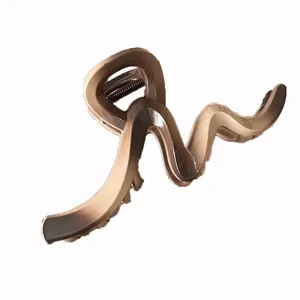 Large wave hair claw clip for women aesthetic metallic gradient shark hair clip updo styling