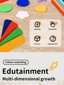 Montessori Holz Farb- und Formsortierspielzeug für Kinder frühe Bildung und Lernen!