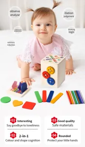 Montessori Holz Form Sortierung frühkindliche Bildung Spielzeug für Kleinkinder Lernen Kognition