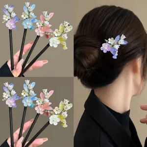 Chinese antieke haarspeld bloem haarvork elegante haaraccessoire voor vrouwen qipao.