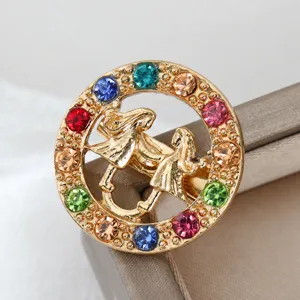 Spilla con strass zodiaco elegante cristallo spilla da petto accessorio abbigliamento.