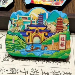 Guilin Souvenir 3D Bois Epoxy Magnet De Frigo Cadeau Creatif De Tourisme Decoratif
