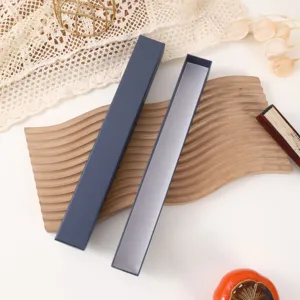 Elegant dark blue gift box for 8 and 10 inch folding fans, premium packaging storage.
