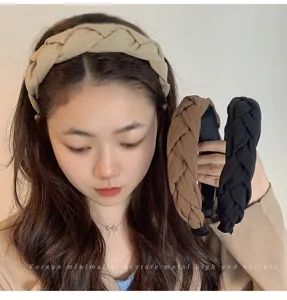 Serre-tête tressé minimaliste coréen élégant cerceau de cheveux en tissu mode accessoires de cheveux