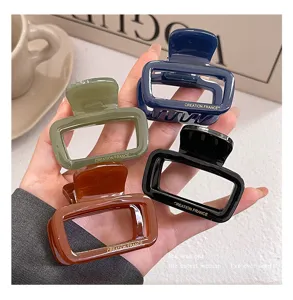 Retro Acetat Haarklammer Geometrische Hohl Haarklammer Elegante Haarschmuck für Damen
