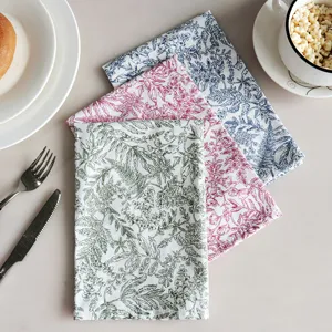 Baumwollstoff Quadratische Serviette Wärmeisolierende Tellerunterlage Ländlich Botanisch Blumenmuster Küche Esszimmer Dekor